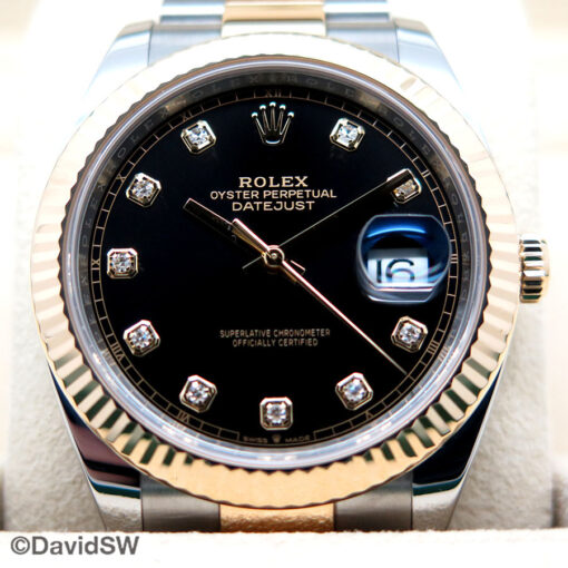 Rolex 126333 Datejust 41 18K/SS with Black Diamond Dial on Oyster - Image 3
