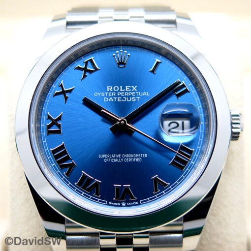 Rolex 126300 Datejust 41 with Blue Azzurro Dial on Jubilee - Image 3