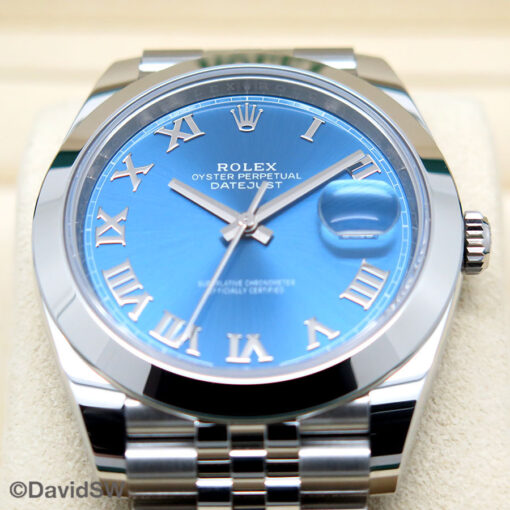 Rolex 126300 Datejust 41 with Blue Azzurro Dial on Jubilee - Image 4