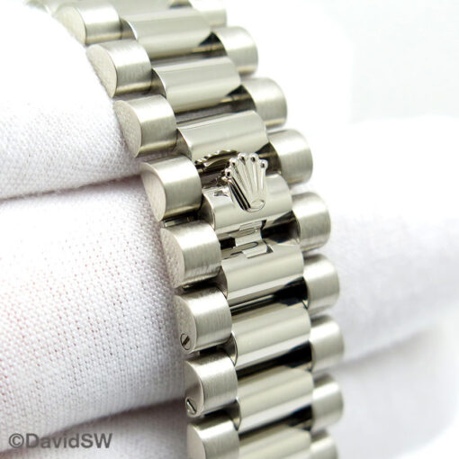 Rolex 228349RBR Day Date 40 18K White Gold with Olive Dial and Diamond Bezel - Image 7
