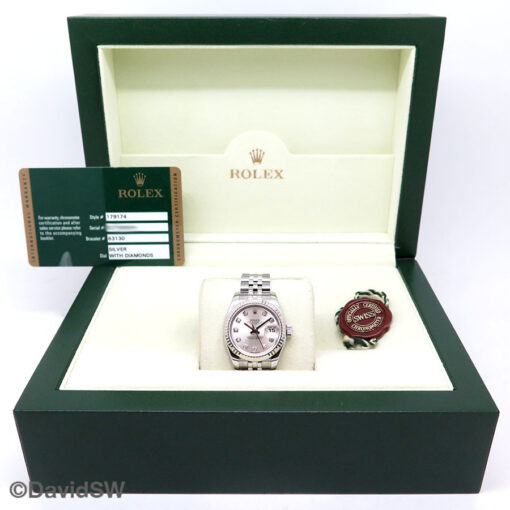 Rolex 179174 Datejust with Silver Diamond Dial on Jubilee - Image 2