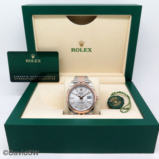 Rolex 126331 Datejust 41 18K/SS with Silver Fluted Motif Dial on Jubilee - Image 2