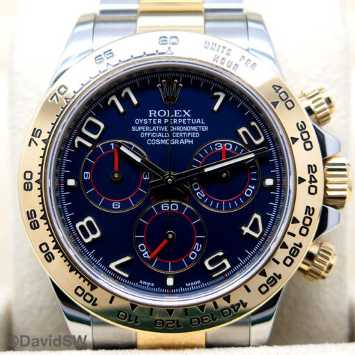 Rolex 116503 Cosmograph Daytona 18K/SS with Blue Arabic Dial - Image 3