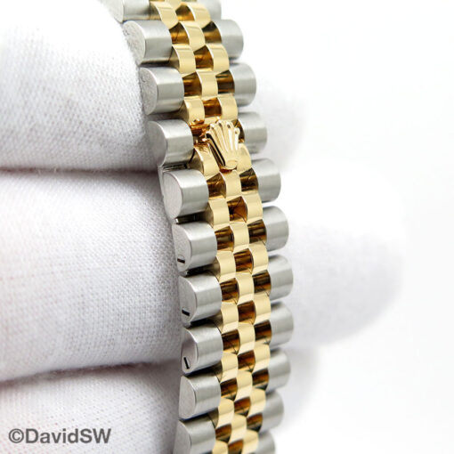 Rolex 278343RBR Datejust 18K/SS with Black Mother of Pearl Diamond Dial and Diamond Bezel on Jubilee - Image 7