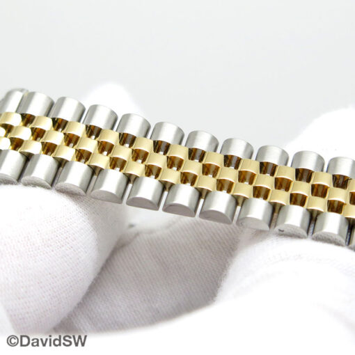 Rolex 278343RBR Datejust 18K/SS with Black Mother of Pearl Diamond Dial and Diamond Bezel on Jubilee - Image 8