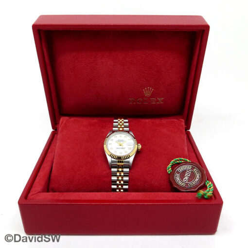 Rolex 69173 Datejust 18K/SS with White Diamond Dial on Jubilee - Image 2