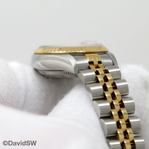 Rolex 69173 Datejust 18K/SS with White Diamond Dial on Jubilee - Image 9
