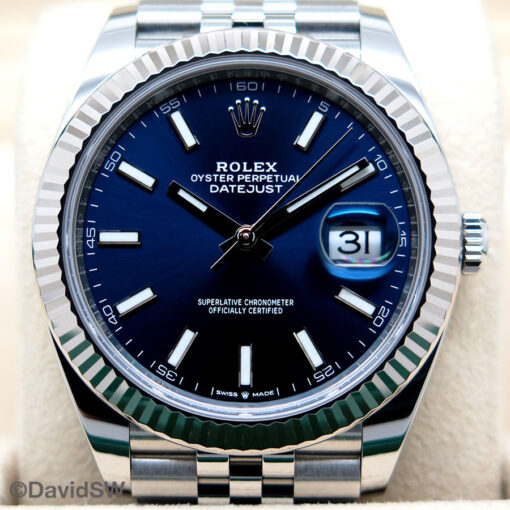 Rolex 126334 Datejust 41 with Blue Stick Dial on Jubilee - Image 3