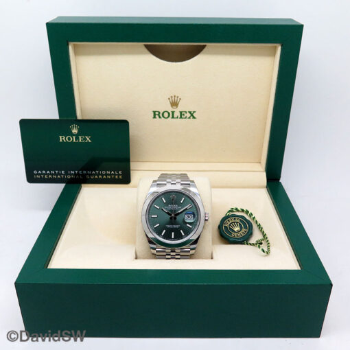 Rolex 126300 Datejust 41 with Mint Green Dial on Jubilee - Image 2