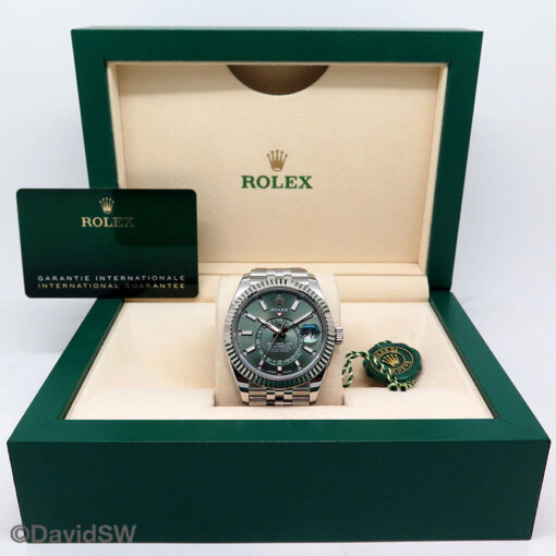 Rolex 336934 Skydweller with Mint Green Dial on Jubilee - DavidSW
