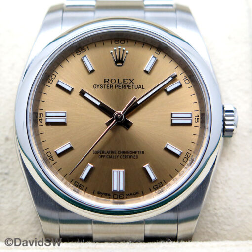 Rolex 116000 Oyster Perpetual with White Grape Dial - Image 3