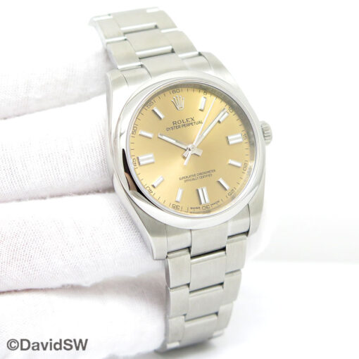 Rolex 116000 Oyster Perpetual with White Grape Dial