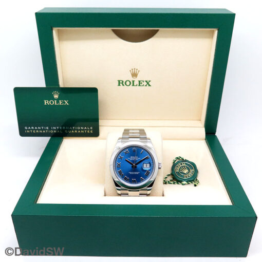Rolex 126300 Datejust 41 with Blue Azzurro Dial on Oyster - Image 2