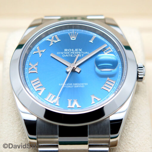 Rolex 126300 Datejust 41 with Blue Azzurro Dial on Oyster - Image 3