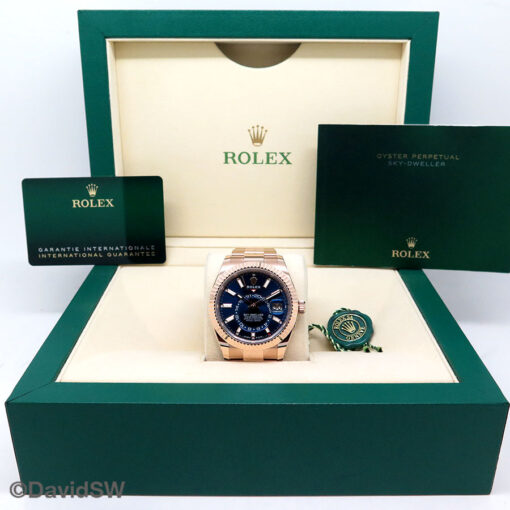 Rolex 336935 Skydweller 18K Rose Gold with Blue-Green Dial - Image 2