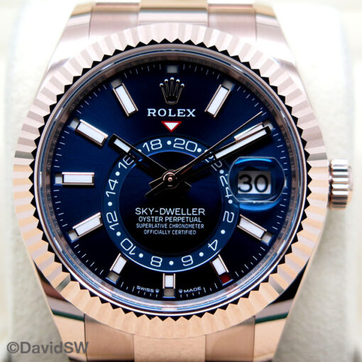 Rolex 336935 Skydweller 18K Rose Gold with Blue-Green Dial - Image 3