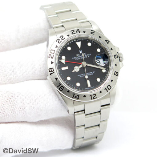 Rolex CPO 16570 Explorer II with Black Dial and 3186 Movement