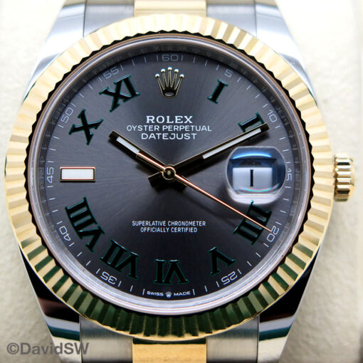 Rolex 126333 Datejust 41 18K/SS with Slate Roman Dial on Oyster - Image 3