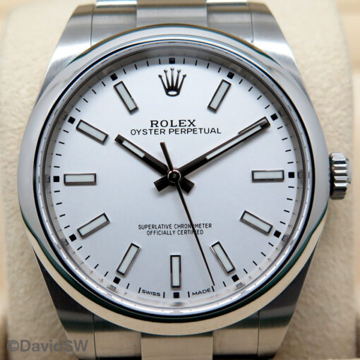 Rolex 114300 Oyster Perpetual with White Dial - Image 3
