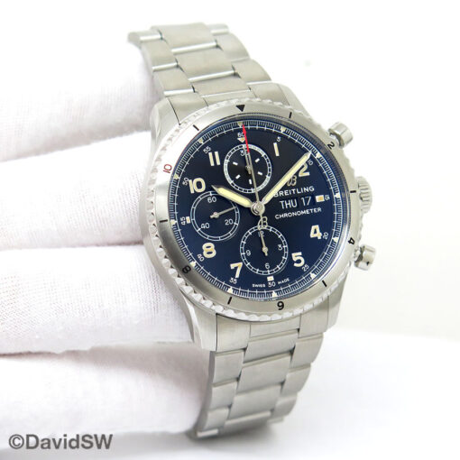 Breitling A13316 Aviator 8 Chronograph 43mm with Black Dial
