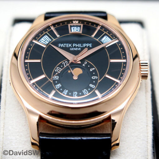 Patek Philippe 5205R Complications Annual Calendar Moon Phases with Black Dial - Image 3
