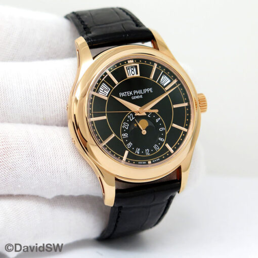 Patek Philippe 5205R Complications Annual Calendar Moon Phases with Black Dial