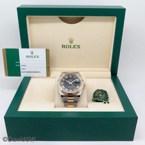 Rolex 116333 Datejust II 18K/SS with Black Roman Dial on Oyster - Image 2