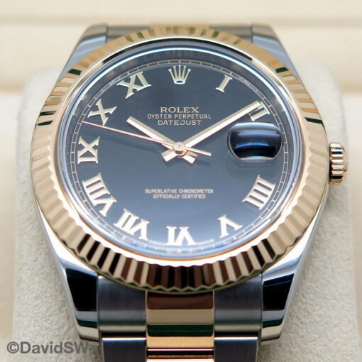 Rolex 116333 Datejust II 18K/SS with Black Roman Dial on Oyster - Image 3