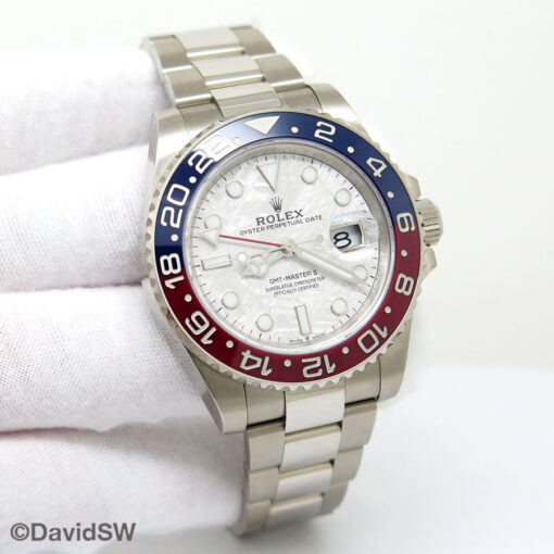 Rolex 126719BLRO GMT Master II 18K White Gold with Meteorite Dial