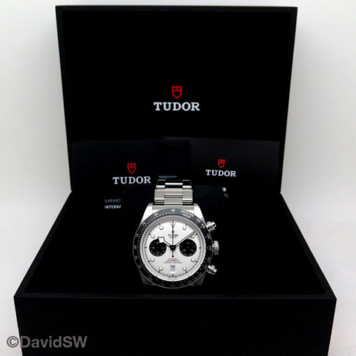 Alternative view of Tudor 79360N Black Bay Chronograph with White Dial