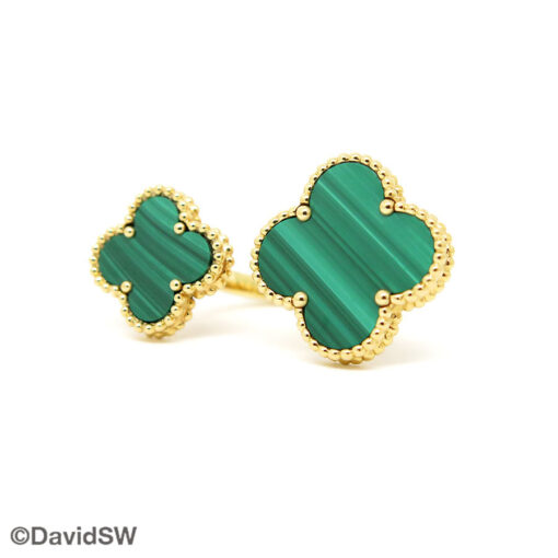Van Cleef & Arpels VCARO3MI00 18K Yellow Gold Magic Alhambra Between the Finger Ring