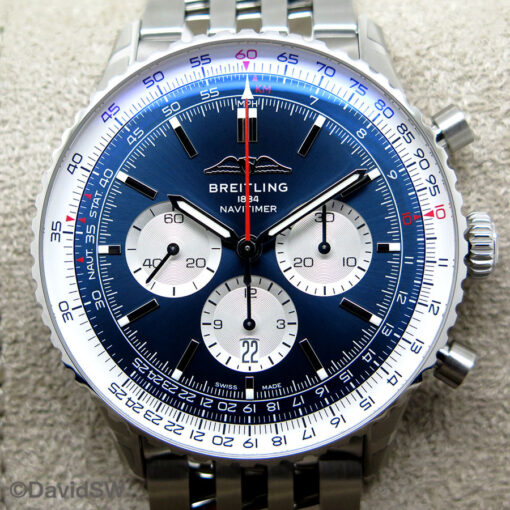 Breitling AB0137 Blue Navitimer B01 Chronograph 46mm on Bracelet - Image 3