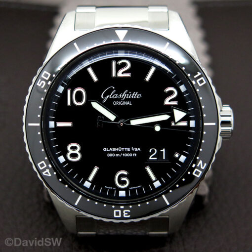 Glashutte SeaQ Panorama Date with Black Dial - Image 3