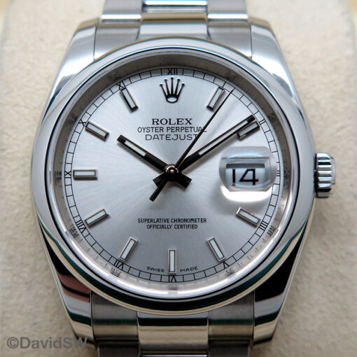 Rolex 116200 Datejust with Silver Stick Dial on Oyster - Image 3