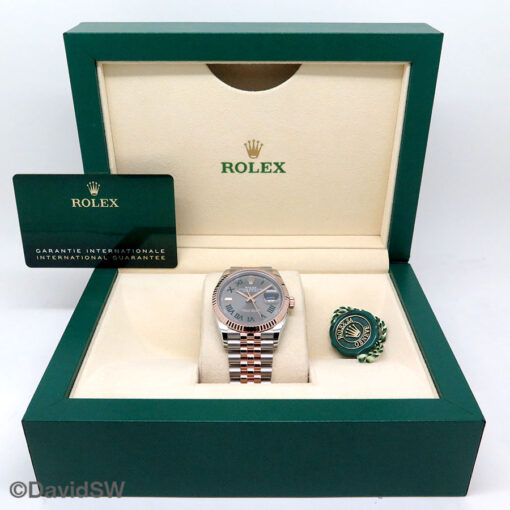 Rolex 126231 Datejust 18K/SS with Slate Roman Dial on Jubilee - Image 2