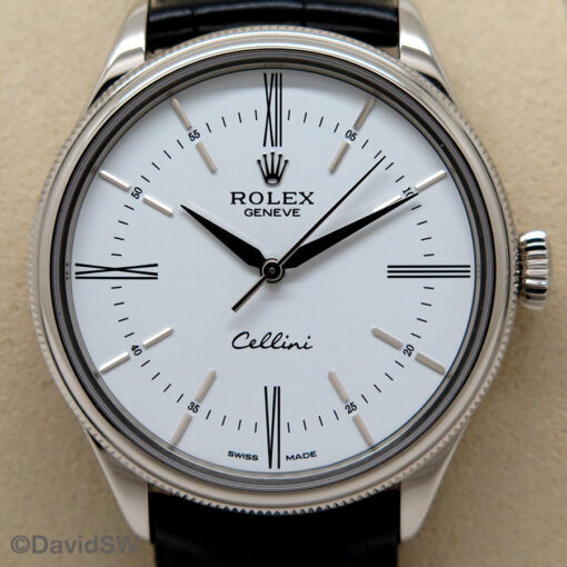 Rolex CPO 50509 Cellini 18K White Gold with White Dial - Image 3