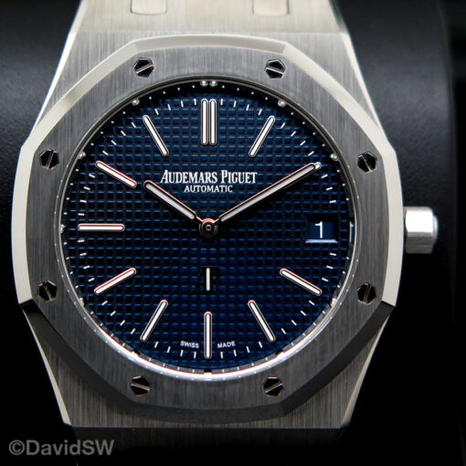 Audemars Piguet 16202ST Royal Oak "Jumbo" Ultra Thin with Blue Dial - Image 3