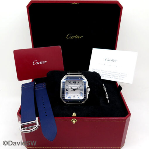 Cartier WSSA0047 Santos de Cartier Large Blue PVD - Image 2