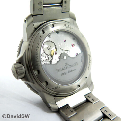 Blancpain Fifty Fathoms Titanium Automatic with Blue Dial on Bracelet - Image 4