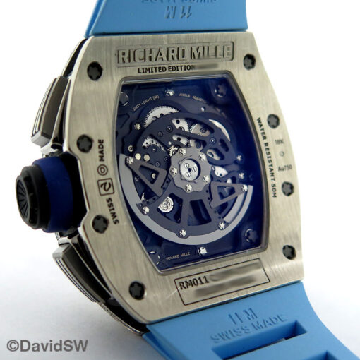 Richard Mille RM011 Felipe Massa Flyback Chronograph NTPT Carbon 18K White Gold Full Diamond Limited Edition - Image 5