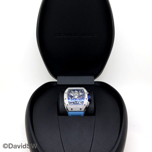 Richard Mille RM011 Felipe Massa Flyback Chronograph NTPT Carbon 18K White Gold Full Diamond Limited Edition - Image 2
