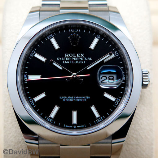 Rolex 126300 Datejust 41 with Black Stick Dial on Oyster - Image 3