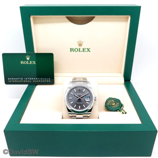 Rolex 126300 Datejust 41 with Slate Stick Dial on Oyster - Image 2