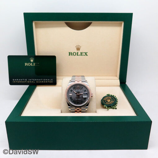 Rolex 126231 Datejust 18K/SS with Slate Roman Dial on Jubilee - Image 2