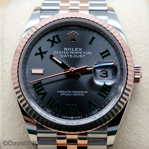 Rolex 126231 Datejust 18K/SS with Slate Roman Dial on Jubilee - Image 3