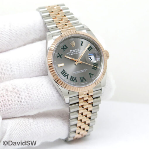 Rolex 126231 Datejust 18K/SS with Slate Roman Dial on Jubilee