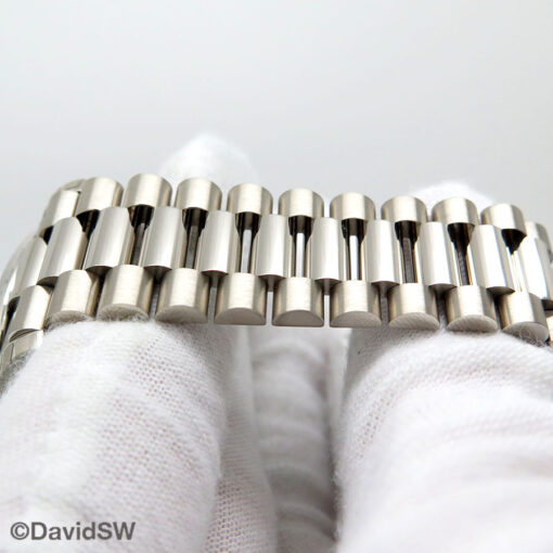 Rolex 228239 Day Date 40 18K White Gold with Dark Rhodium Stripe Motif Stick Dial (New Old Stock) - Image 7