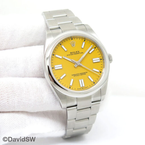 Rolex 124300 Oyster Perpetual 41mm with Yellow Dial