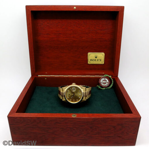 Rolex 18238 Day Date 18K Yellow Gold with Champagne Diamond Dial - Image 2