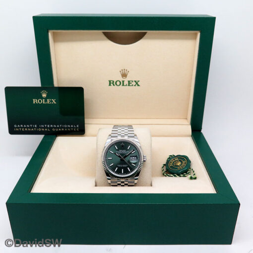 Rolex 126234 Datejust with Mint Green Dial on Jubilee - Image 2